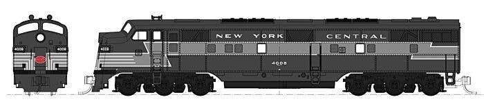 EMD E7A 2-Unit Set - DCC -- New York Central 4008, 4022 (Late 1940s 20th Century 2-Tone Gray), N, Kato USA Inc 1060440DCC