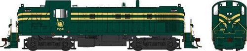 Alco RS3 Phase 2 - LokSound 5 and DCC -- Central Railroad of New Jersey 1554 (green, yellow stripes, Ditch Lights), HO, Bowser M