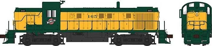 Alco RS3 Phase 2 - LokSound 5 and DCC -- Chicago & North Western 166 (yellow, green), HO, Bowser Manufacturing Co. 25424