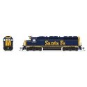 EMD SD45 Low-Nose - Sound & DCC - Paragon4(TM) -- Santa Fe 5621 (Bookend, blue, yellow), HO, Broadway Limited Imports 7931
