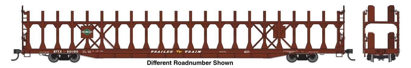 89′ Flatcar w/Bi-Level Open Auto Rack - Ready to Run -- Illinois Central 901187, HO, WalthersMainline 8038