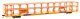 89′ Flatcar w/Tri-Level Open Auto Rack - Ready to Run -- Denver & Rio Grande Western(TM) Rack Tr, HO, WalthersMainline 8207