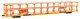 89′ Flatcar w/Tri-Level Open Auto Rack - Ready to Run -- Denver & Rio Grande Western(TM) Rack Tr, HO, WalthersMainline 8207