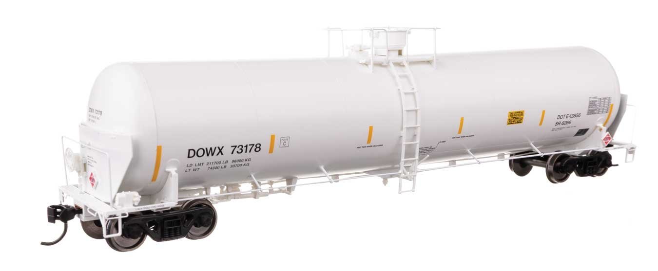 55′ Trinity Modified 30,145-Gallon Tank Car - Ready to Run -- Dow Chemical DOWX 73178, HO, WalthersProto 100766