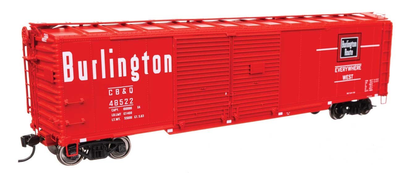 50′ AAR Double-Door Boxcar - Ready to Run -- Chicago, Burlington & Quincy 48522, HO, WalthersProto 101673