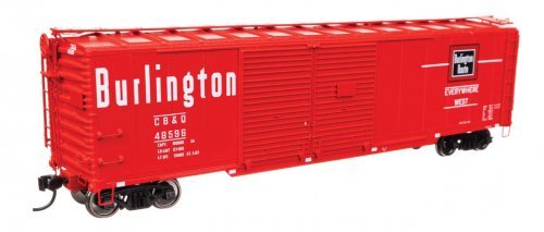 50′ AAR Double-Door Boxcar - Ready to Run -- Chicago, Burlington & Quincy 48596, HO, WalthersProto 101675