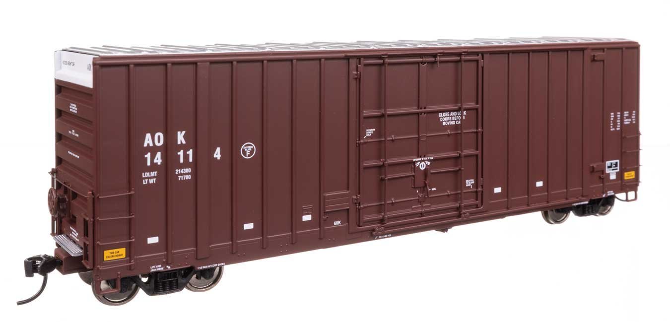 50′ Gunderson Hi-Cube Paper Service Boxcar - Ready to Run -- Arkansas-Oklahoma 14114, HO, WalthersProto 101710