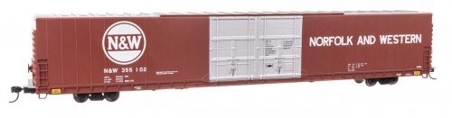 86′ Pullman-Standard Double-Door Hi-Cube Boxcar - Ready to Run -- Norfolk & Western 355102, HO, WalthersProto 102121