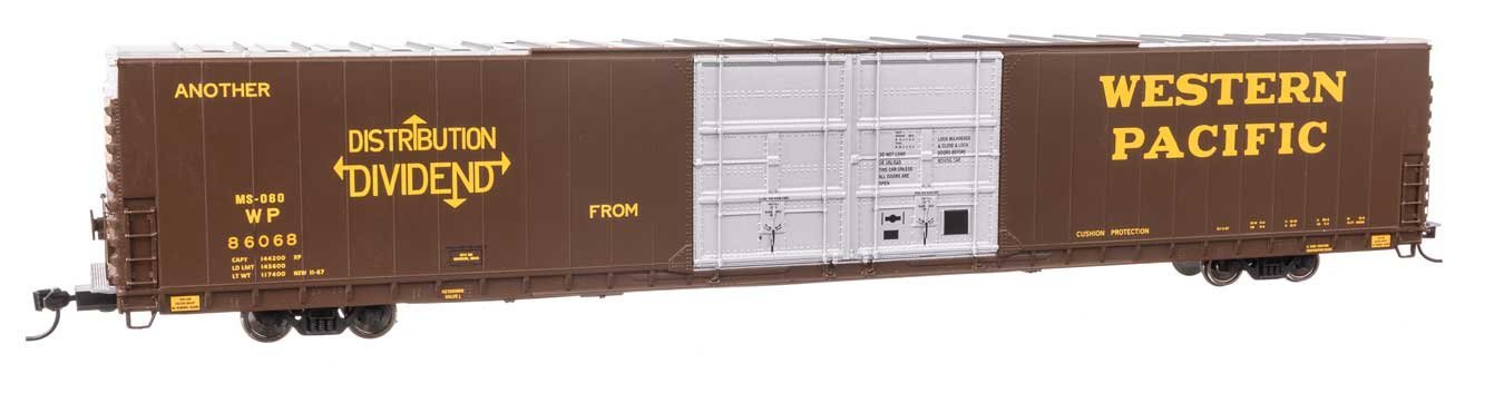 86′ Pullman-Standard Double-Door Hi-Cube Boxcar - Ready to Run -- Western Pacific(TM) 86068, HO, WalthersProto 102131