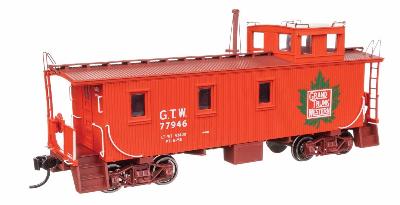 30′ GTW Style Wood Caboose with Offset Coupola - Ready To Run -- Grand Trunk Western (Early) 7794, HO, WalthersProto 103262