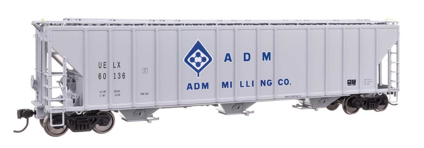 55′ Evans 4780 Covered Hopper - Ready To Run -- ADM-Milling UELX 60136, HO, WalthersProto 106170