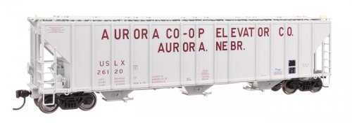 55′ Evans 4780 Covered Hopper - Ready To Run -- Aurora Coop USLX 26120, HO, WalthersProto 106179