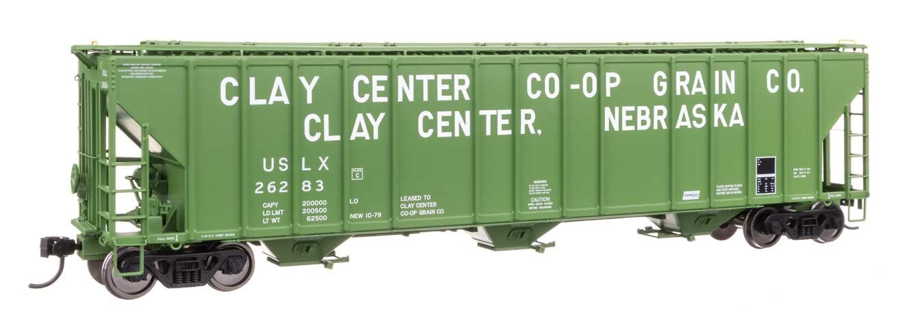 55′ Evans 4780 Covered Hopper - Ready To Run -- Clay Center USLX 26283, HO, WalthersProto 106182
