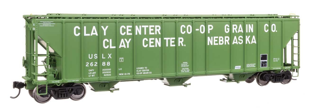 55′ Evans 4780 Covered Hopper - Ready To Run -- Clay Center USLX 26288, HO, WalthersProto 106183