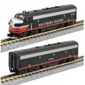 EMD F7 A-B Set - DCC -- Southern Pacific 6182, 8082 (Black Widow, black, silver, red, orange), N, Kato USA Inc 1060427DCC