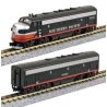 EMD F7 A-B Set - DCC -- Southern Pacific 6182, 8082 (Black Widow, black, silver, red, orange), N, Kato USA Inc 1060427DCC