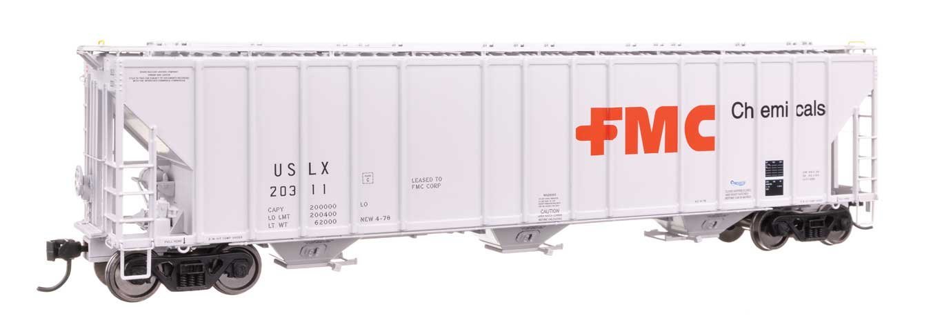 55′ Evans 4780 Covered Hopper - Ready To Run -- FMC USLX 20311, HO, WalthersProto 106189