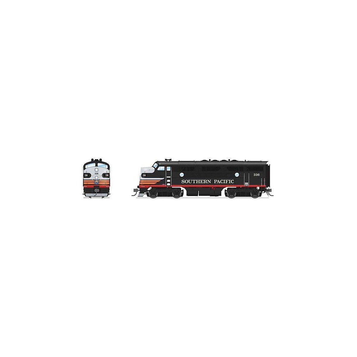 EMD F3A - Sound and DCC - Paragon4(TM) -- Southern Pacific 337 (Black Widow, black, silver), HO, Broadway Limited Imports 8179