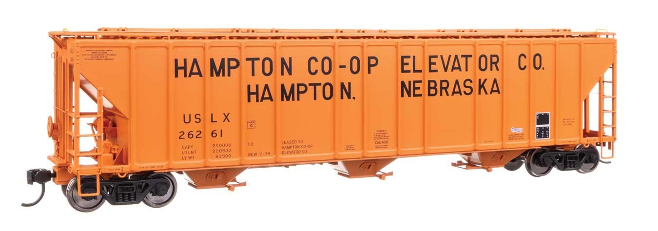 55′ Evans 4780 Covered Hopper - Ready To Run -- Hampton Co-op USLX 26261, HO, WalthersProto 106194