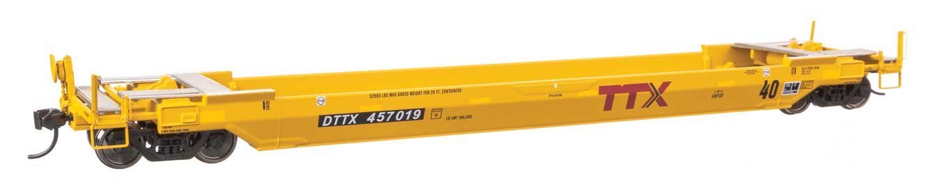 Gunderson Rebuilt All-Purpose 40′ Well Car - Ready-To-Run -- DTTX 457019, HO, WalthersProto 109141