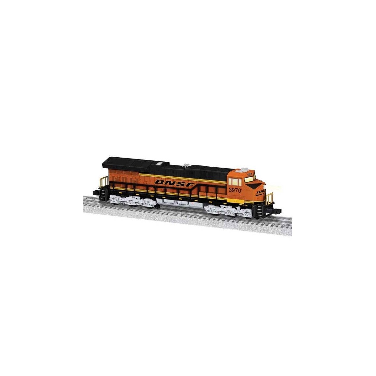 GE ET44AC - 3-Rail - LionChief(R) Plus 2.0 Sound and Control -- BNSF Railway 3970 (orange, black yellow, Wedge Logo), O, Lionel 