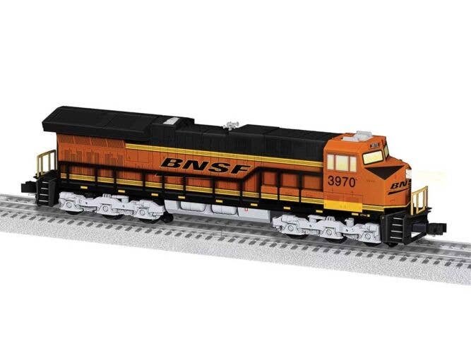 GE ET44AC - 3-Rail - LionChief(R) Plus 2.0 Sound and Control -- BNSF Railway 3970 (orange, black yellow, Wedge Logo), O, Lionel 