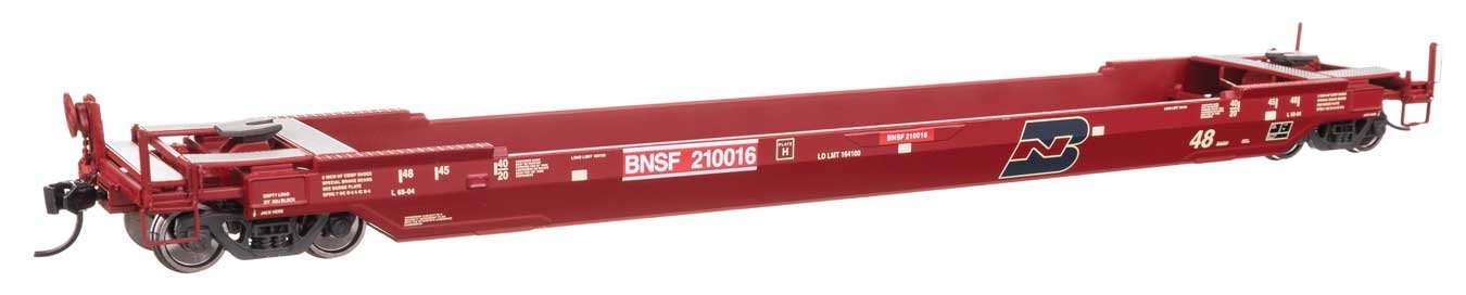 Gunderson As-Built All-Purpose 48′ Well Car - Ready to Run -- BNSF 210016, HO, WalthersProto 109215