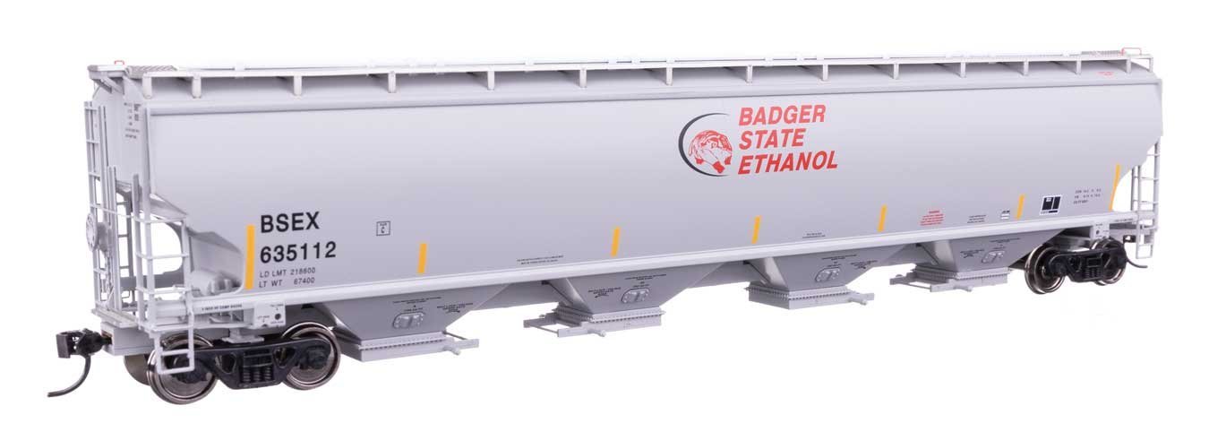 67′ Trinity 6351 4-Bay Covered Hopper - Ready to Run -- Badger State Ethanol BSEX 635112, HO, WalthersProto 110314
