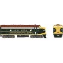 EMD F7A w/LokSound & DCC - Executive Line -- Spokane, Portland & Seattle 803 (Hour Glass, black, yellow, Tuscan), HO, Bowser Man