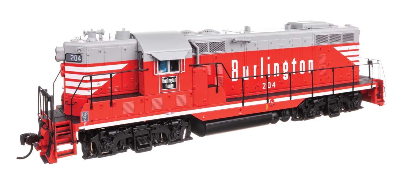 EMD GP7 - LokSound 5 Sound and DCC -- Chicago, Burlington & Quincy 204, HO, WalthersProto 42419
