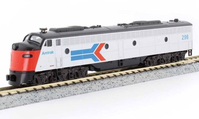EMD E8A w/Single Headlight & Passenger Pilot - Sound and DCC -- Amtrak 298 (Phase I, silver, red, blue, black), N, Kato USA Inc 