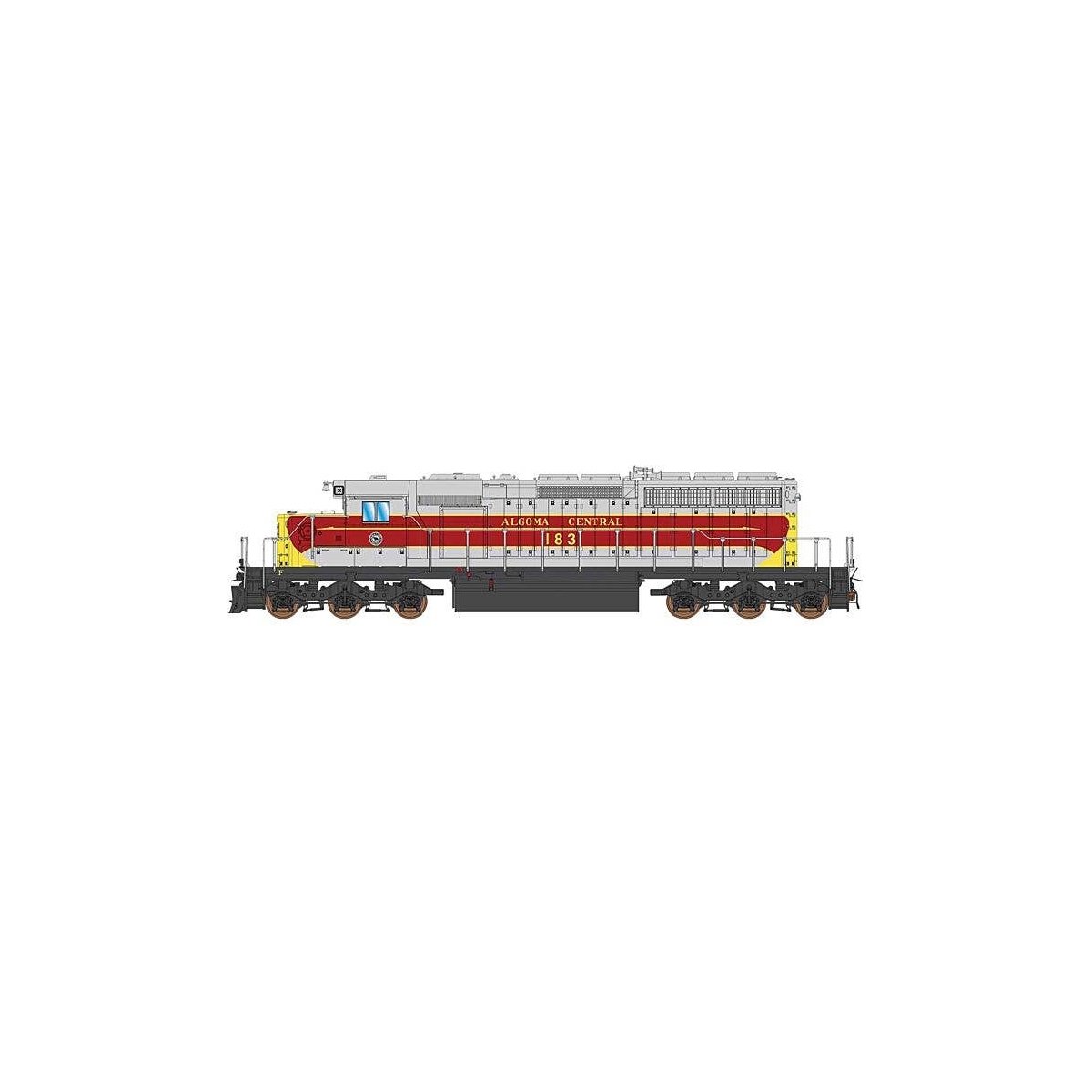 GMDD SD40-2 - Sound and DCC -- Algoma Central (gray, maroon, yellow), N, Intermountain Railway Company 69397S