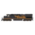 EMD SD40T-2 Tunnel Motor w/LokSound & DCC -- Wheeling & Lake Erie (ex-DRGW, black, Aspen Gold), HO, Intermountain Railway Compan
