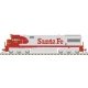 GE U28CG - LokSound and DCC - Master(R) Gold -- Santa Fe 351 (Passenger Warbonnet, silver, red, silver underframe), HO, Atlas Mo