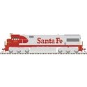 GE U28CG - LokSound and DCC - Master(R) Gold -- Santa Fe 351 (Passenger Warbonnet, silver, red, silver underframe), HO, Atlas Mo