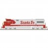 GE U28CG - LokSound and DCC - Master(R) Gold -- Santa Fe 351 (Passenger Warbonnet, silver, red, silver underframe), HO, Atlas Mo