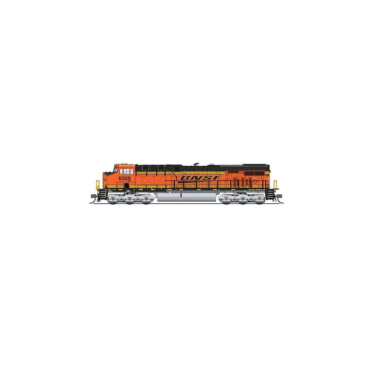 GE ES44AC - Sound & DCC - Paragon4(TM) -- BNSF Railway 6329 (H3, orange, black, yellow, Wedge Logo), N, Broadway Limited Imports