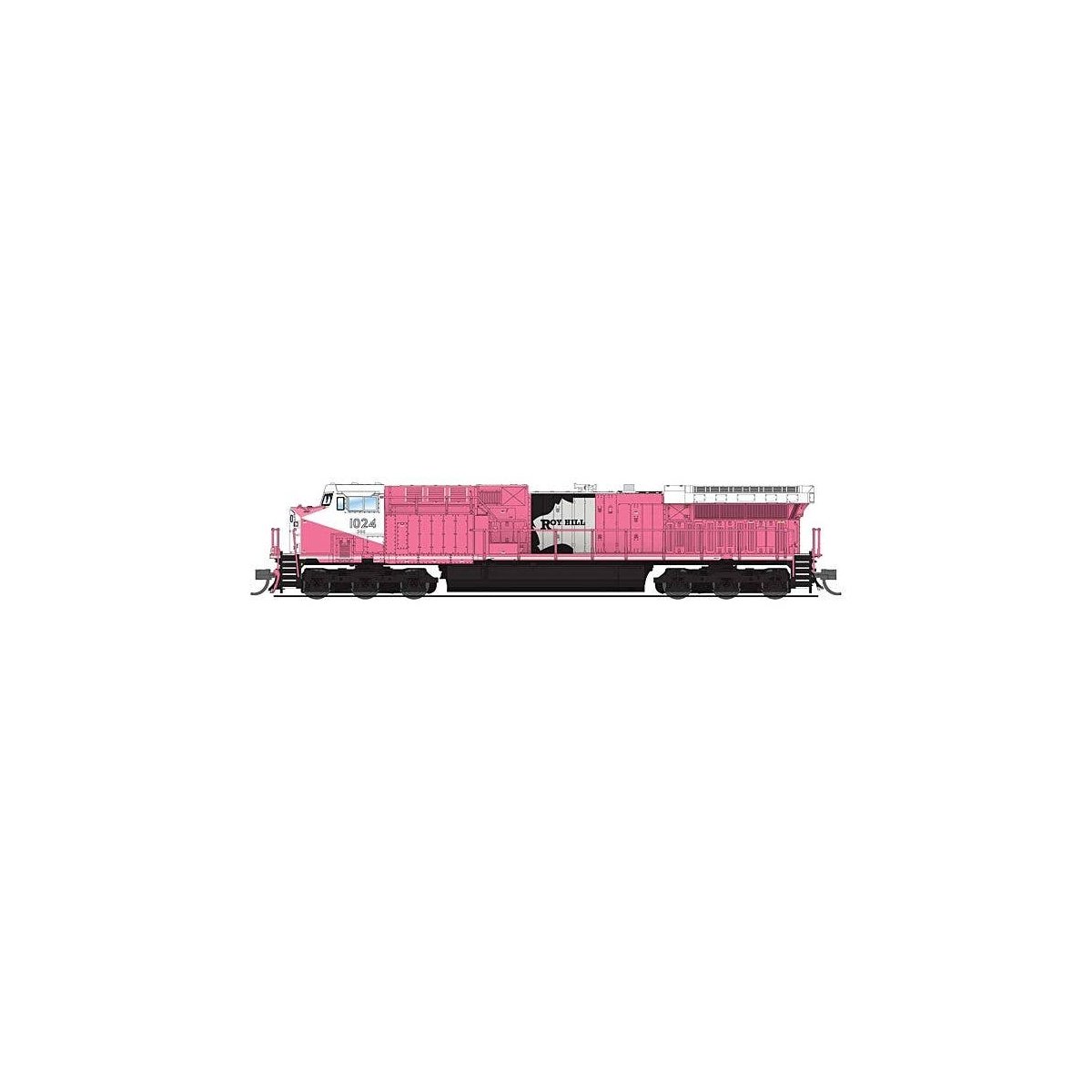 GE AC6000CW - Sound & DCC - Paragon4(TM) -- Roy Hill Mining 1024 (pink, white, black), N, Broadway Limited Imports 8580
