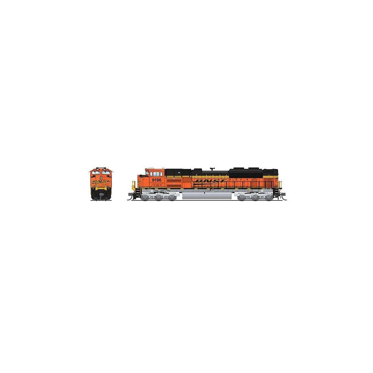 EMD SD70ACe - Sound and DCC - Paragon4(TM) -- BNSF Railway 9196 (orange, black, yellow, Wedge Logo), N, Broadway Limited Imports