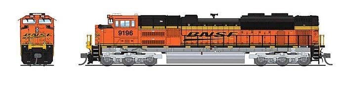 EMD SD70ACe - Sound and DCC - Paragon4(TM) -- BNSF Railway 9196 (orange, black, yellow, Wedge Logo), N, Broadway Limited Imports