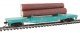 Log Dump Car with 3 Logs - Ready to Run -- Union Pacific 14972 (MOW Scheme green, yellow Conspi, HO, WalthersTrainline 1773