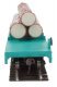 Log Dump Car with 3 Logs - Ready to Run -- Union Pacific 14972 (MOW Scheme green, yellow Conspi, HO, WalthersTrainline 1773