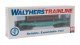 Log Dump Car with 3 Logs - Ready to Run -- Union Pacific 14972 (MOW Scheme green, yellow Conspi, HO, WalthersTrainline 1773