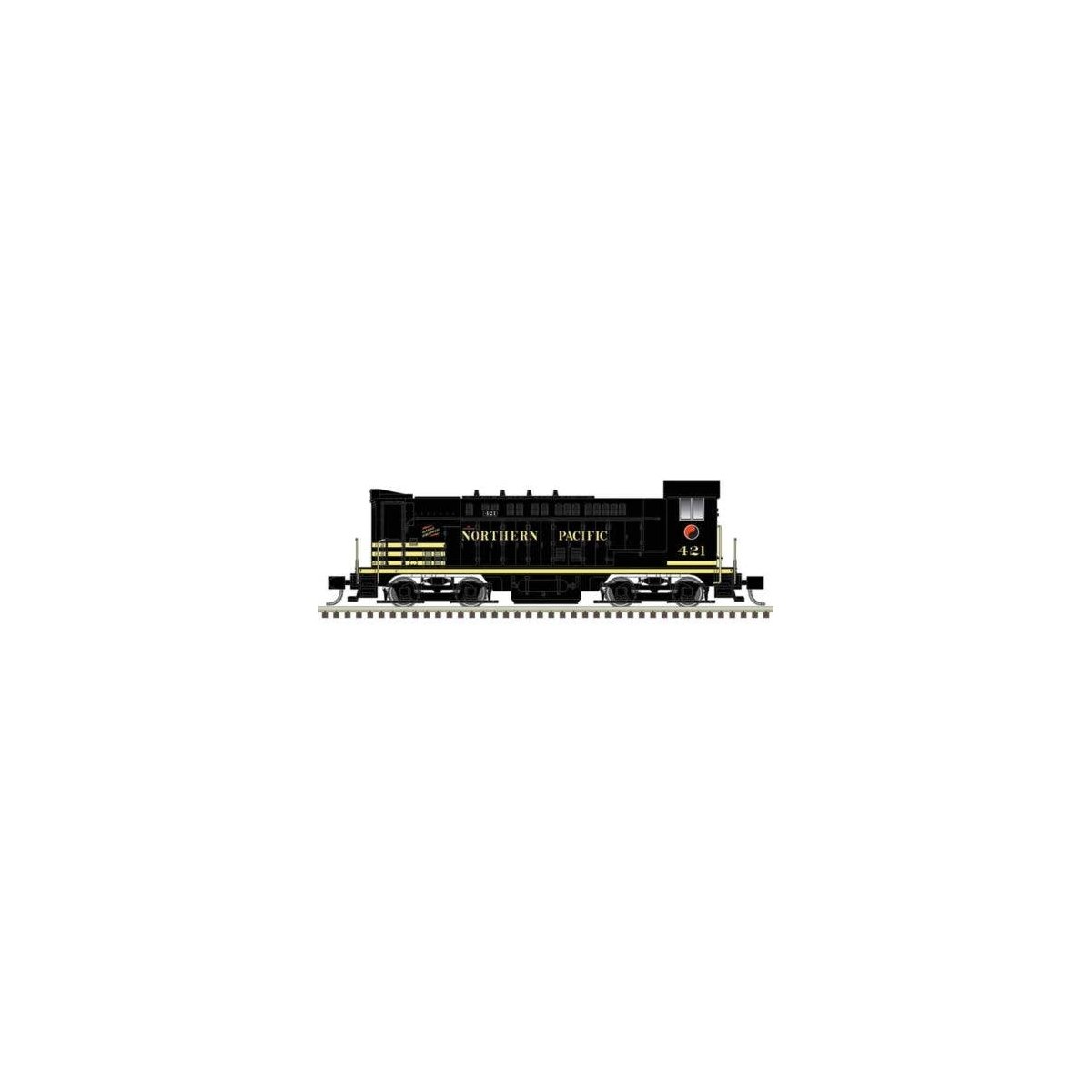 Baldwin VO1000 - LokSound and DCC - Master(R) Gold -- Northern Pacific 421 (black, yellow), N, Atlas Model Railroad Co. 40005984