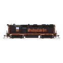 EMD GP35 High Nose - Standard DC - Stealth -- Wheeling & Lake Erie 105 (black, orange, Speed Lettering), HO, Broadway Limited Im