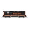 EMD GP35 High Nose - Standard DC - Stealth -- Wheeling & Lake Erie 105 (black, orange, Speed Lettering), HO, Broadway Limited Im