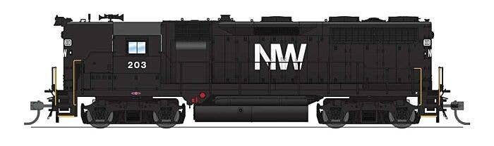 EMD GP35 High Nose - Standard DC - Stealth -- Norfolk & Western 214 (black, white NW), HO, Broadway Limited Imports 8948