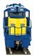 EMD GP9M - Standard DC -- Ontario Northland 1600 (yellow, blue Chevrons Logo), HO, WalthersTrainline 456