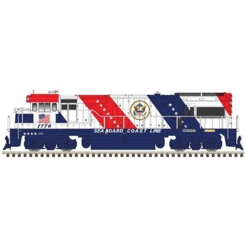 GE U33/36B - Sound and DCC - Master(R) Gold -- Seaboard Coast Line 1776 (Bicentennial, red, white, blue), N, Atlas Model Railroa