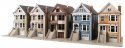 Victorian House 5-Kit Set -- One Each: Kavanaugh, Queen Ann, Steiner, Painted Lady, Gingerbread, HO, WalthersTrainline B950